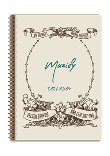 线圈本 复古边框