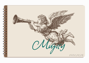 线圈本 吹号的小天使