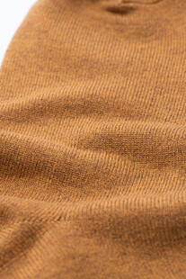 棕色柔软棉袜面料特写