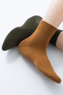 时尚棕绿短袜展示