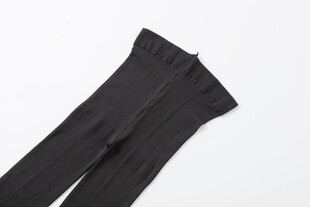 黑色紧身连裤袜特写