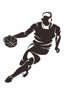 打篮球剪影