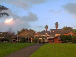 城郊绿地旁的宁静住宅区