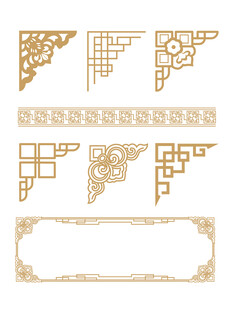 中式古典边框装饰图案