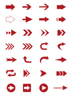 红色箭头图标集合