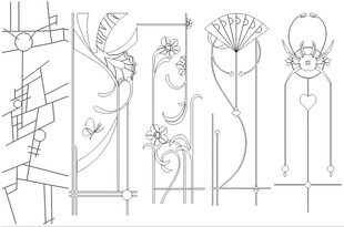 花卉铁艺围栏设计图