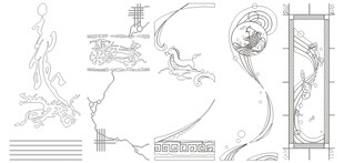 移门图案 线条背景 装饰线条