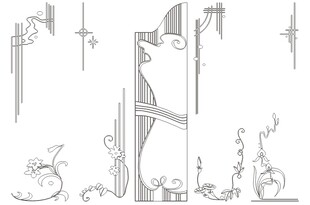 移门图案 线条背景 装饰线条