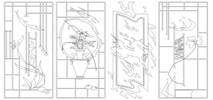 中式雕花门窗设计图