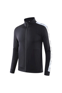 黑色运动拉链外套