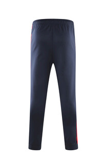 深蓝色侧边条纹运动长裤