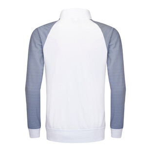 白色拼接长袖运动上衣