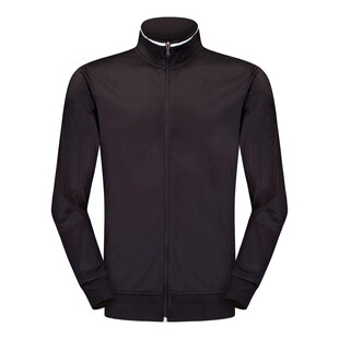 黑色立领长袖运动外套