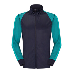 拼色立领长袖运动夹克