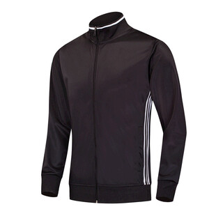 黑色运动拉链外套