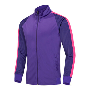 紫色拉链运动外套