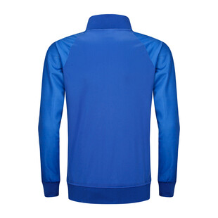 蓝色长袖运动上衣背面