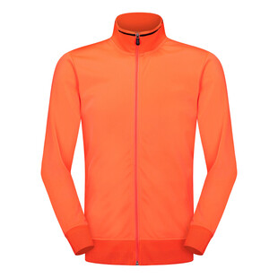 橙色拉链立领长袖运动外套