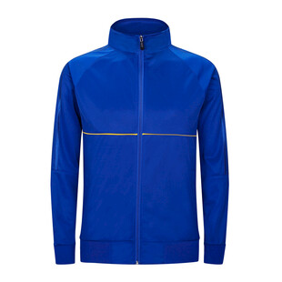 蓝色拉链立领运动夹克