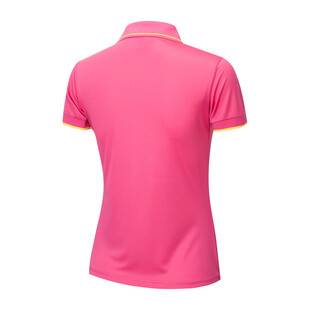 粉色女士短袖polo衫