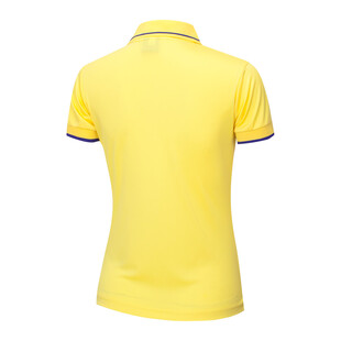 黄色翻领短袖T恤背面