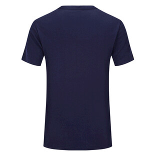 深蓝色短袖T恤背面展示