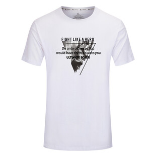 白色个性印花男士短袖T恤