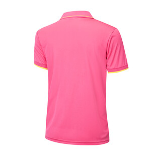 粉色短袖polo衫背面展示