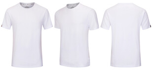 白色纯棉T恤多角度展示