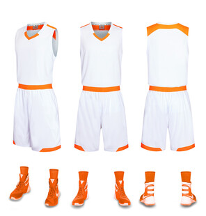 白色篮球运动套装展示