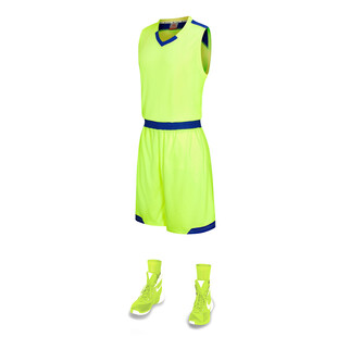 荧光绿篮球运动套装
