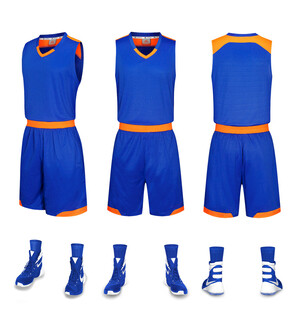 蓝色篮球运动套装展示