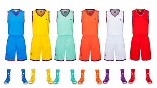 多彩篮球服套装展示