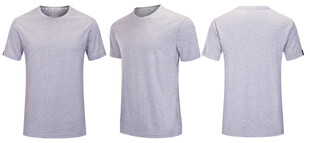 浅紫色短袖T恤多角度展示