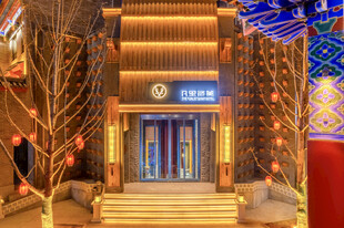 豪华酒店大堂入口景观