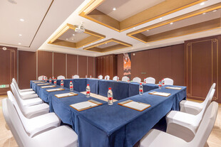 高端会议室圆桌会议场景