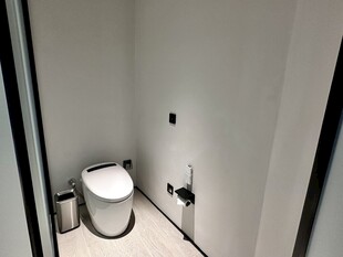 现代简约风格的卫生间角落