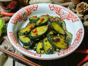 紫苏煎黄瓜