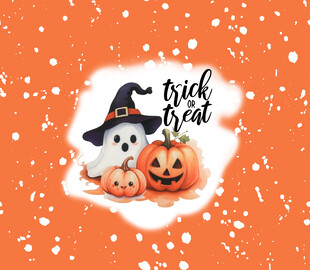 万圣节幽灵女巫南瓜插画