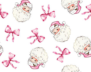 圣诞老人与蝴蝶结图案