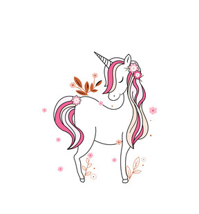 可爱独角兽插画