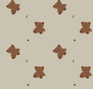 小熊图案背景纹理