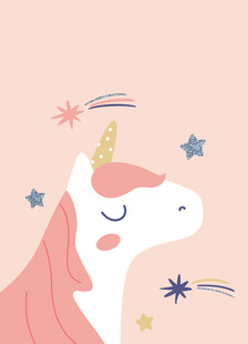 梦幻独角兽插画