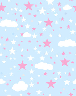 梦幻星星云朵背景图案