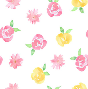 水彩花卉图案背景