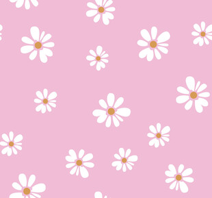 粉色背景小雏菊图案