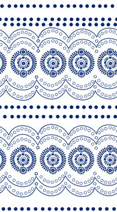 蓝白几何花纹图案设计