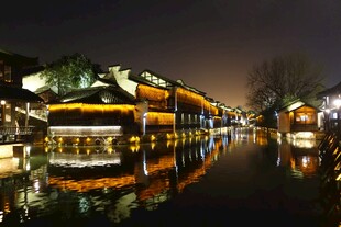 江南水乡夜景