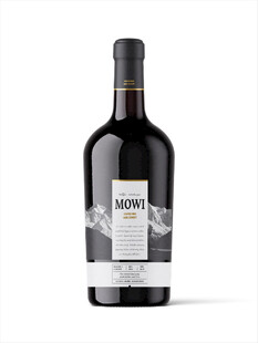 棕色瓶红葡萄酒瓶酒标设计样机