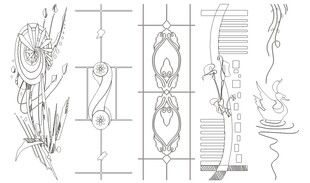 移门图案 线条背景 装饰线条